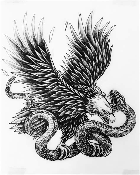 American Eagle Vs Snake - T-shirt Illustration on Behance | Eagle tattoo arm, Snake tattoo ...