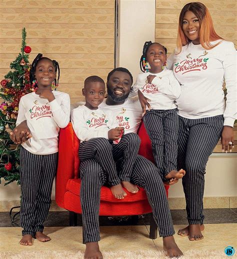 Actress Mercy Johnson Johnson Okojie Shares Beautiful Christmas Photo With Her Family - JustNaija