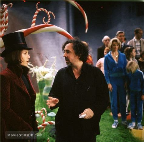 Charlie and the Chocolate Factory - Behind the scenes photo of Johnny ...