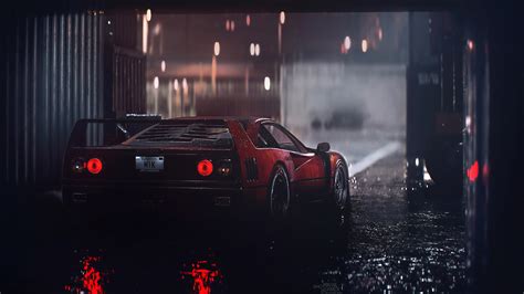 3840x2160 Ferrari F40 Rain 4k 4K ,HD 4k Wallpapers,Images,Backgrounds ...