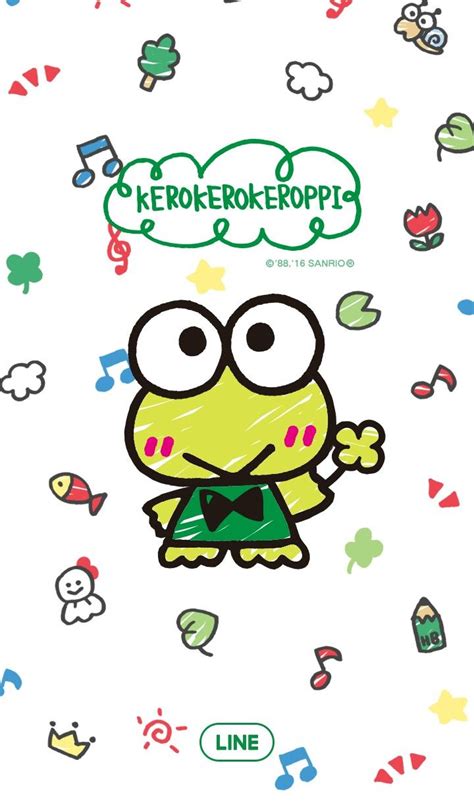 Keroppi [Line Wallpaper] | おしゃれな壁紙背景, 塗り絵, キャラクター 壁紙