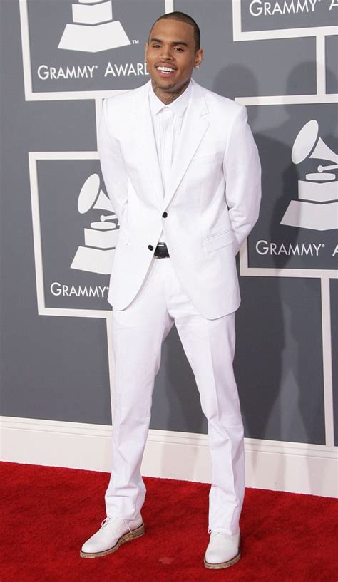 Chris Brown's white Grammy suit 'pure'