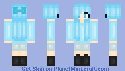 Cute blue girl skin Minecraft Skin