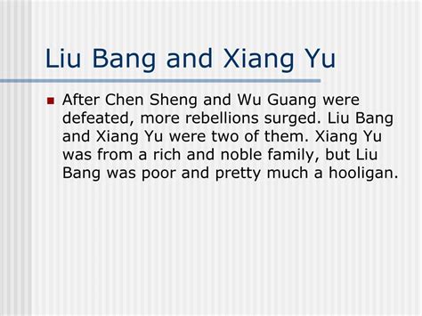 PPT - Liu Bang and Xiang Yu PowerPoint Presentation, free download - ID ...