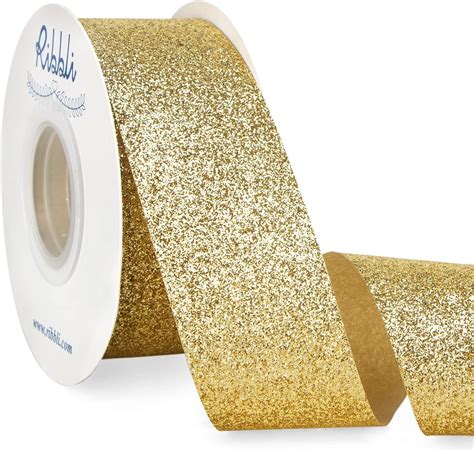 Amazon.com: Ribbli Gold Glitter Ribbon,Gift Wrapping Ribbon Gold Cut ...