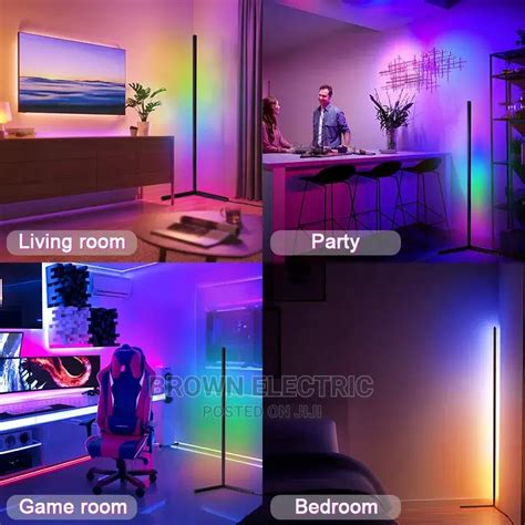 RGB Floor Lamp Corner Standing Lamps Bedroom LED Bedside in Ojo - Home Accessories, Brown ...