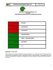 Petroleum Development Oman LLC - BBS System Requirements | Course Hero