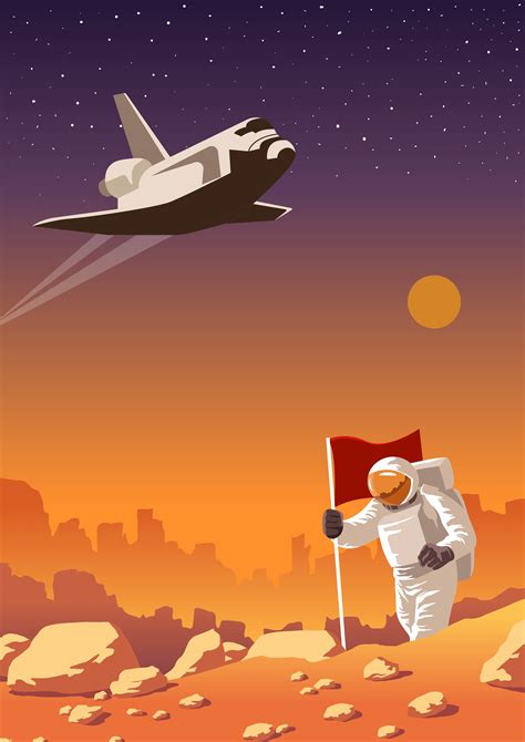 Mars Exploration Journey 182405 Vector Art at Vecteezy