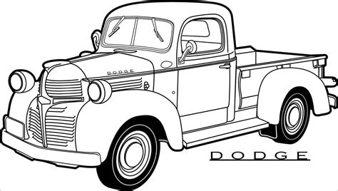 Dodge Antiques Car Coloring Page - ColoringBay