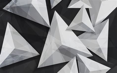 Black And White Geometric Wallpaper 4K