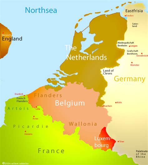 Map Germany Holland - Best Map of Middle Earth