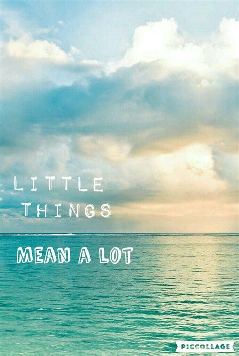 Little things mean a lot quote. #ownedit Best Short Quotes, Little Things, Meant To Be, Keep ...