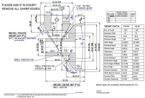 Bevel Gear 36T and Bevel Pinion gear Section detailed drawings are given in this CAD DWG file ...