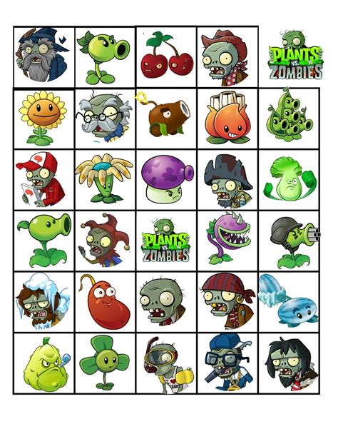 Musings of an Average Mom: Plants vs. Zombies bingo