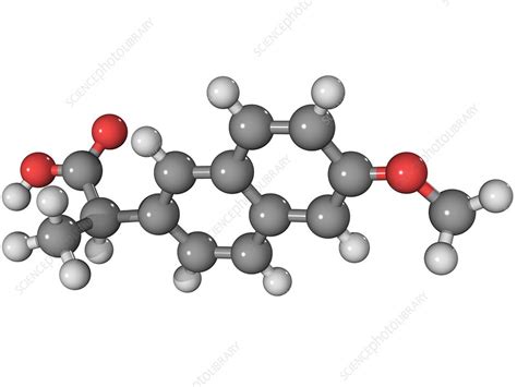 Naproxen anti-inflammatory drug molecule - Stock Image - F003/4889 ...