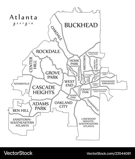 Map Of City Of Atlanta - Kasey Matelda