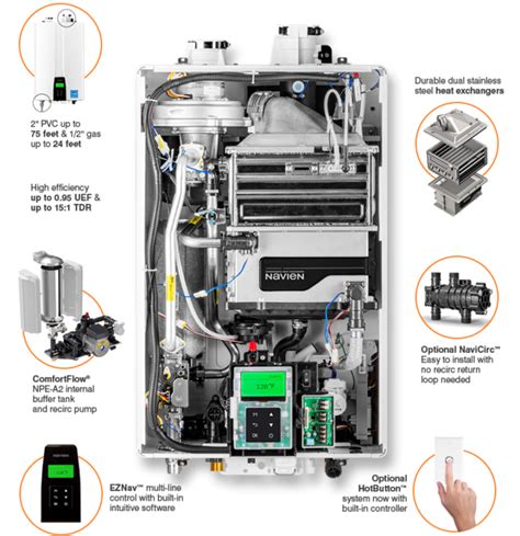 NPE-180A2 - Tankless Water Heaters, Navien sales, service, and support.