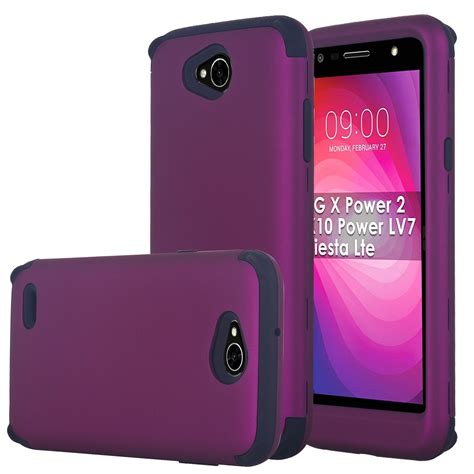 Best lg x charge cricket phone case purple - 4U Life