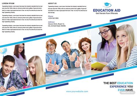 Education Tri-Fold Brochure Template in Pages, Word, Illustrator, InDesign, Publisher, PSD, PDF ...