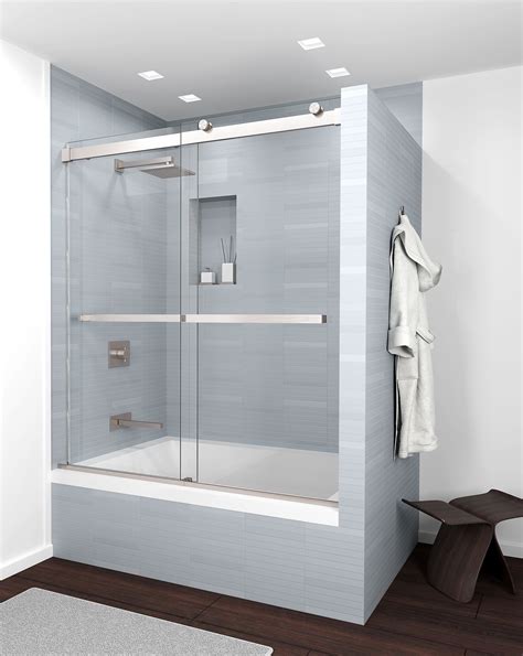 Equalis Series Tub Shower Door | Bypass shower door, Shower doors, Bathroom interior design