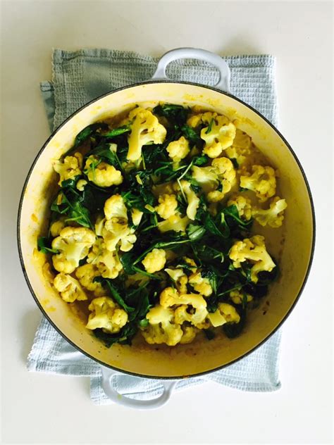 Creamy Cauliflower and Spinach Curry - Sarah Graham Food