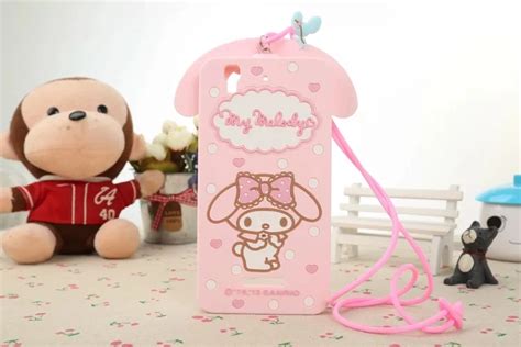 Cute 3D Cartoon My Melody Phone Case for Coolpad F2 8675 Case 5.5" Soft Silicone Lanyard Cover ...