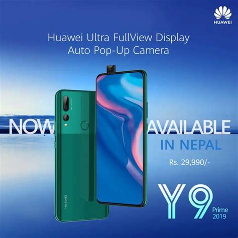 Huawei Y9 Prime 2019, the pop-up camera phone now available in Nepal - NepaliTelecom