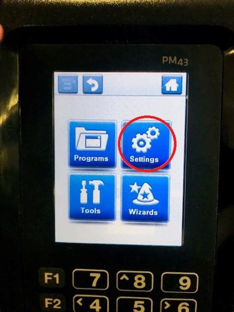 How to change the print method on a PM43 (LCD)