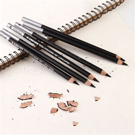 WALFRONT 12pcs/Lot Charcoal Pencil Set Professional Art Drawing Sketching Pencils School ...