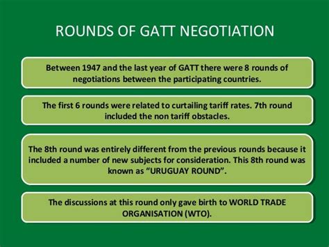 Gatt and wto foundation