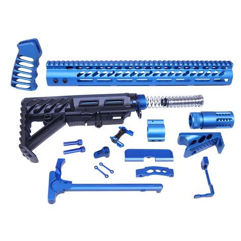 AR-15 Full Rifle Parts Kit in Anodized Blue | Veriforce Tactical