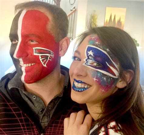 Superbowl sports and football face painting idea. Superbowl team makeup ...