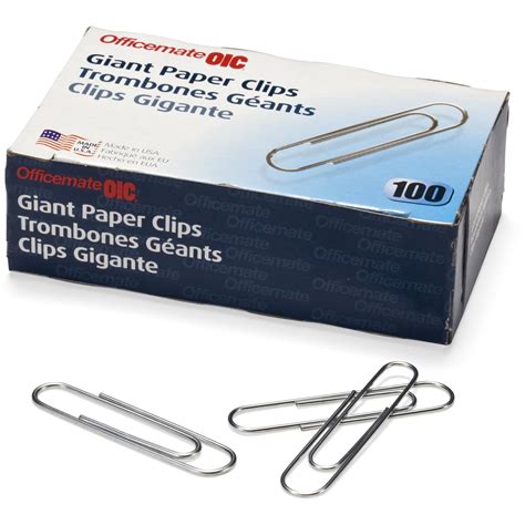 Amazon.com : Officemate Giant Paper Clips, Pack of 10 Boxes of 100 ...