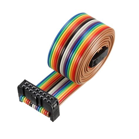 IDC Rainbow Wire Flat Ribbon Cable 16P A-type FC/FC Connector 2.54mm ...