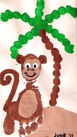 monkey handprint art | For Kids | Zoo crafts, Monkey crafts, Footprint crafts