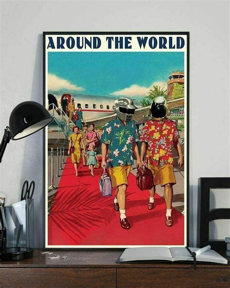 Daft Punk Around The World Poster No Frame/Canvas With | Etsy