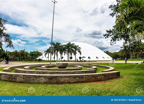 Futuristic Hall in Parque Do Ibirapuera, Sao Paulo, Brazil. One of the ...