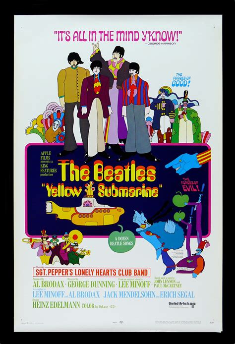 YELLOW SUBMARINE * CineMasterpieces ORIGINAL MOVIE POSTER BEATLES ...