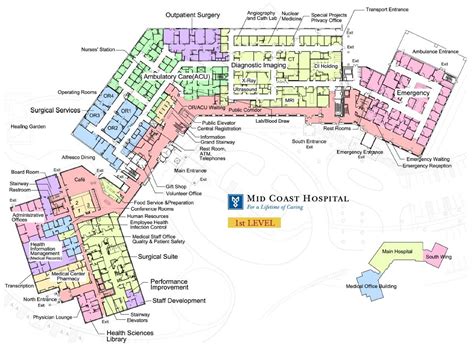 Mid Coast Hospital | Find Us | Floor Plans - Level 1 | Hospital floor plan, Hospital plans ...