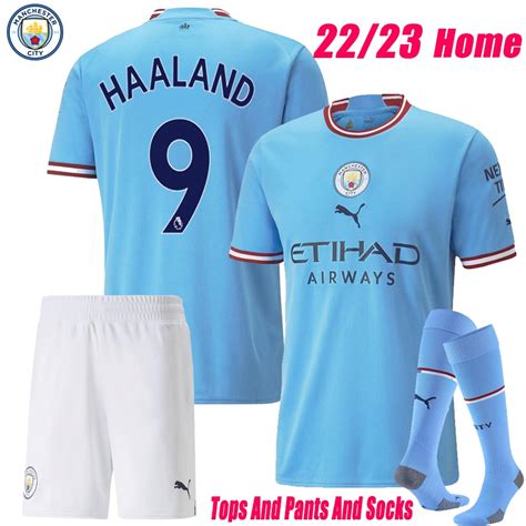 Manchester City 2022-23 Home adult suit HAALAND Jersey 22 23 DE BRUYNE ...