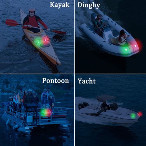 Botepon Battery Operated Kayak Navigation Lights, Marine Led Boat ...