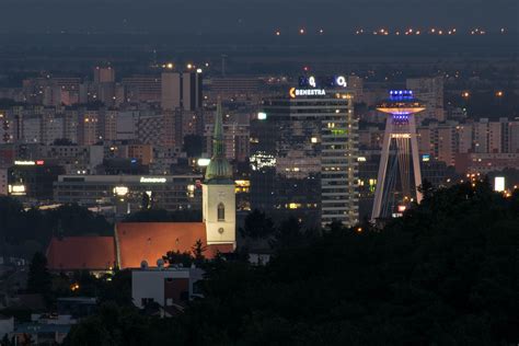 Bratislava by Night. Took it from a different perspective than I have ...