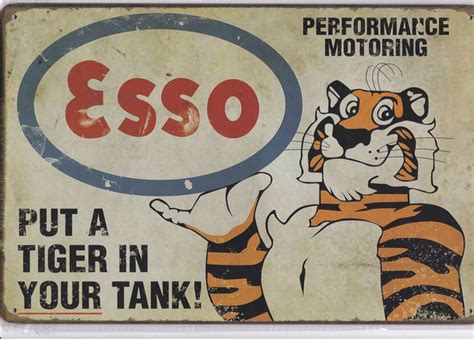 Esso Put A Tiger In Your Tank UK Vintage Metal Sign – OldnDazed