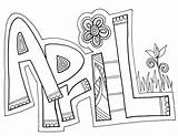 April Month Coloring Page  Free Printable Pages sketch template
