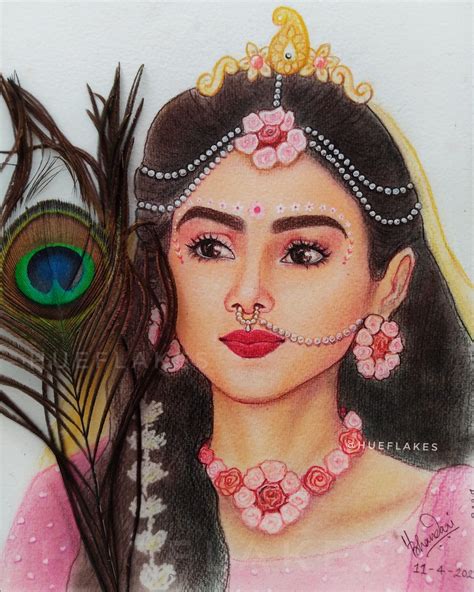 Drawing of Mallika Singh as Radha | Krishna drawing, Hand painting art, Pencil sketch images