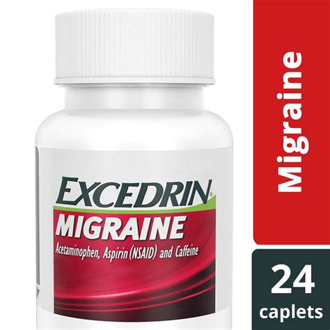 Excedrin Migraine for Migraine Relief, Caplets, 24 count - Walmart.com