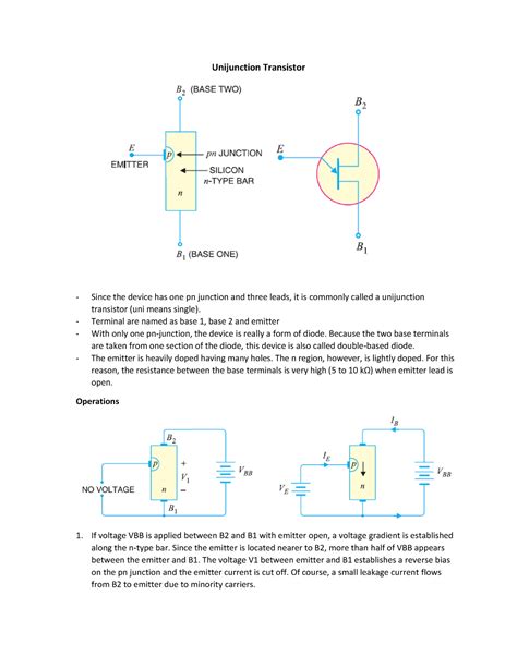 Unijunction Transistor - Unijunction Transistor Since the device has ...