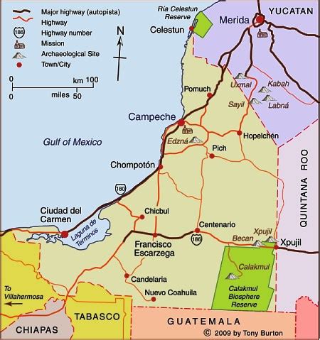 Map of the state of Campeche, Mexico – Geo-Mexico, the geography of Mexico