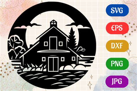 Farmhouse | Silhouette SVG EPS DXF Graphic by Creative Oasis · Creative Fabrica