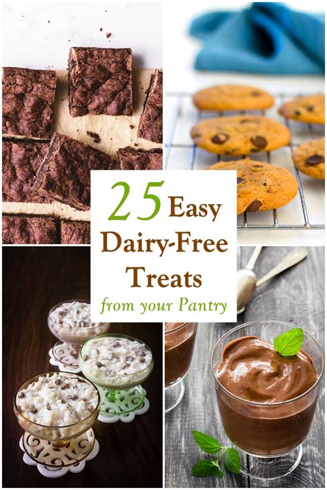 25 Easy Dairy-Free Treat Recipes to Make from your Pantry